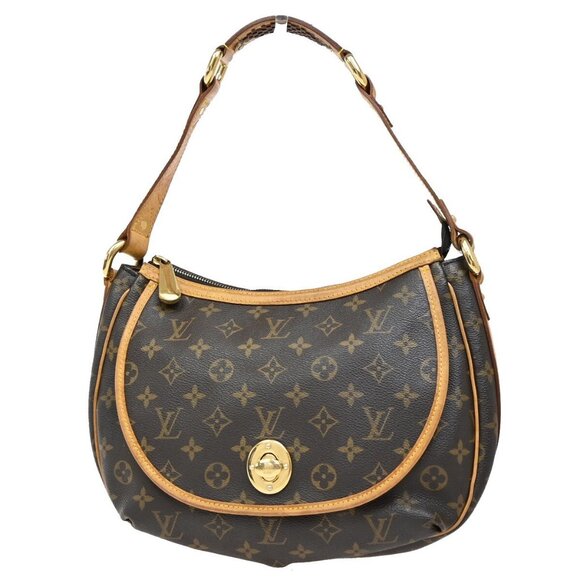 LOUIS VUITTON Tolum PM Shoulder Bag Monogram Leather Brown France - Picture 1 of 16